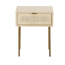mesita de noche con 1 cajon de enrejado de mimbre solstice maisons du monde bedside table wall mounted bedside table rattan