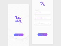 FanBox: splash and login screen by Yuliia Kucherenko on Dribbble