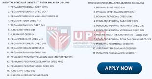 50+ kerja kosong terkini untuk bulan april di sekitar petaling jaya selangor untuk anda mohon, jawatan kosong ini perlu dimohon melalui maukerja. Jawatan Kosong Di Hospital Pengajar Hpupm Universiti Putra Malaysia Jobcari Com Jawatan Kosong Terkini