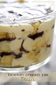Boston Cream Pie Trifle Chef In Training Recipe Desserts Trifle Recipe Dessert Recipes