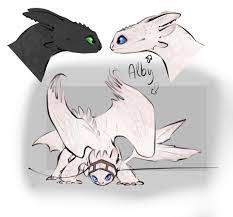 Some time ago I thought of a concept of a “HTTYD: THW remake”, where  instead of the beluga we have an albino night fury. The plot also would've  been different, but I
