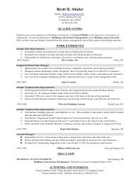 resume brett shuler construction