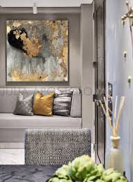Black And Gold Bedroom Wall Decor Up To 45x45inch Gray Gold And Black Watercolor Print Etsy Gold Living Room Gold Living Large Wall Decor