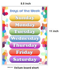 Days of the week owl theme. Laminated Chart Days Of The Week Educational Chart For Kids Size 8 5 X 11 Inches Lazada Ph