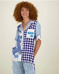 Me369 Addison Short Sleeve Shirt In Amalfi Print