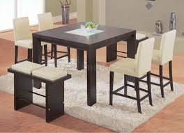 | a modern style bar height table to match the modern bar stools. Dark Chocolate Modern Bar Table W Matching Bar Stools