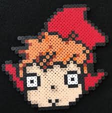 Ponyo Anime Bead Sprite Pixel Art Handmade Geek Craft Perler Decor Perler Bead Art Geek Crafts Bead Sprite