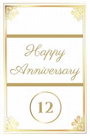 12th wedding anniversary gift ideas. Happy Anniversary 12 12th Anniversary Gift Journal Notebook Diary Unique Greeting Cards Alternative By Not A Book