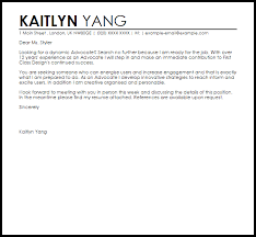 Steps to write an effective letter. Advocate Cover Letter Sample Cover Letter Templates Examples