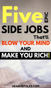 Epic Side Hustle Passive Income Small Business Ideas For Making Extra Money Or Launching A Startup Side Jobs Extra Money Earn Money From Home Earn Money Online