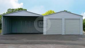 You can now easily design and customize carports, metal garages and barns with our online builder with price options. 48x26 Carport With Garage Metal Barn Central