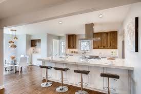 The drawer fronts of shaker cabinets can also differ. Walnut And White Matte Acrylic Shaker Farmhouse Kitchen Denver By The Cabinet Face Houzz