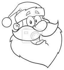 Black And White Santa Claus Face Classic Cartoon Mascot Character Wall Mural Murals Claus Bearded Holly Myloview Com Santa tray svg, christmas eve tray, santa tray color, santa tray black and white, milk & cookies svg, reindeer svg. wall mural black and white santa claus face classic cartoon mascot character