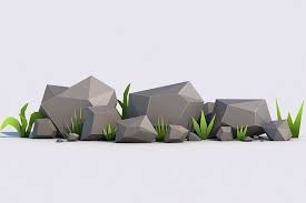 Grass And Stones Pack 3d Model 3d Model Stone 3d Assets