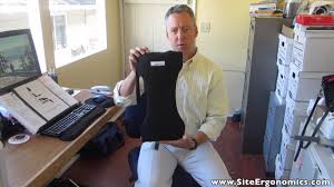 Polyurethane air cells with a spandex cover washable: The Ergonomics Guy The Backbone Office Chair Cushion Youtube
