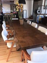 Dark Solid Wooden Dining Table With Beautiful Live Edge In Black Iron Feet Wood Dining Room Dark Wood Dining Room Dark Wood Dining Room Table