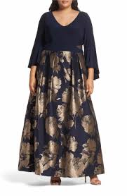 Main Image Xscape Long Brocade Ballgown Plus Size Evening Gown Dresses Womens Shift Dresses Curvy Dress