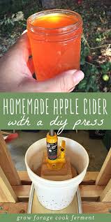 How To Make Apple Cider With A Diy Press Homemade Apple Cider Homemade Apple Making Apple Cider