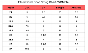 clothing size conversion chart for mexico printable foot