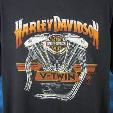Trashed Vintage 90s Harley Davidson Motorcycle V Twin T Shirt Xl Biker Soft Thin Clothing Shoes Amp Accessories Vintage Men 39 S Vintage Clothing Ebay