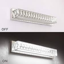 Shop for bathroom vanity chrome light online at target. Zuzito Crystal Dimmable Bathroom Vanity Lighting Fixtures 7500 Modern Led Vanity Lights Over Mirror White Light Pricepulse