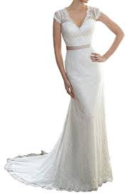 Brautkleid brautkleid nilad offwhite white one neu 800 euro vhb. Milano Bride Elegant Etui Linie Kurzarm V Ausschnitt Hochzeitskleider Brautkleider Brautmode Spitzenkleider Mit Schleifband Schleppe 38 Elfenbein Top Qualitat