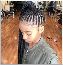 At the middle is a thick braid that reaches out to the ponytail. 103 Adorable Braid Hairstyles For Kids Braided Hairstyles Black Kids Hairstyles Hair Styles Kids Braided Hairstyles