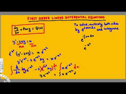 First Order Linear Differential Equations Differential Equations Differential Equations Linear Differential Equation Equations