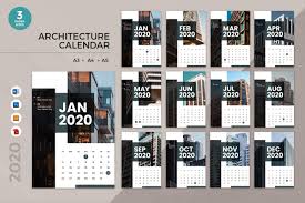 Architecture 2020 Calendar Template Psd Ai Eps Ms Word A3 A4 A5 Format 2020 Calendar Template Calendar Template Printable Wall Calendar