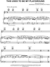 Madonna This Used To Be My Playground Sheet Music In G Minor Download Print Sheet Music Madonna G Minor