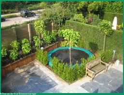 Trampoline Ingraven En Groene Afscheiding Tuin Achtertuin Ontwerp Tuin Noordwesten