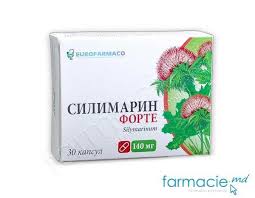 (seminţe de silybum marianum) extract 4:1 (echiv. Silimarin Forte Caps 140mg N30 Eurofarmaco