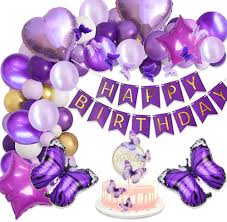 Kara s party ideas pink butterfly garden birthday party. Buy Jevenis 20 Pcs Purple Butterfly Birthday Party Decoration Purple Butterfly Birthday Balloon Purple Fairy Garden Birthday Decoration Purple Butterfly Garden Birthday Backdrop Online In Turkey B088r78lwm
