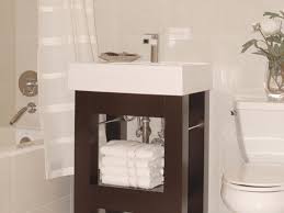 the corner of small bathroom vanities