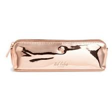 Women S Ted Baker London Leanora Mirrored Pencil Case 30 Liked On Polyvore Featuring Bags Rose Gold Metallic Bag Metallic Bag Gold Bag Ted Baker London