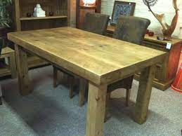 New Solid Wood Dining Table Chunky Rustic Wooden Plank 3 Top Solid Wood Dining Table Wood Dining Table Dining Table