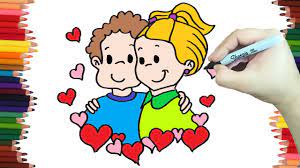Se titula ellos son amigos y habla sobre dos niños que celebran el cumpleaños de uno de ellos. Dibujo Para El Dia Del Amor Y La Amistad Paso A Paso Y Muy Facilmente Dibujos Para Colorear Youtube