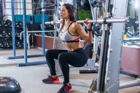 This creates a shelf for the bar to rest on. Smith Machine Squat How To Video Benefits Alternative Exercises