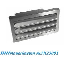Mauerkasten Edelstahl Fur Flachkanal 230 X 80 Mm Mit Ruckstauklappe Edelstahl Mauer Kasten