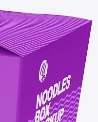 It's useful to create realistic packaging product mockup. Matte Noodles Box Mockup In Box Mockups On Yellow Images Object Mockups