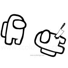 Among Us Coloring Pages Traitor Died Coloring Pages Color Cute Drawings