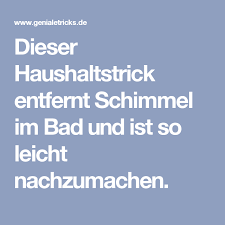 Dieser Haushaltstrick Entfernt Schimmel Im Bad Und Ist So Leicht Nachzumachen Mit Bildern Schimmel Im Bad Schimmel Entfernen Schimmel