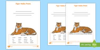 Tiger Haiku Poem Differentiated Activity Sheets