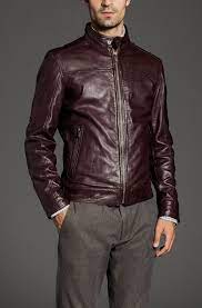 Massimo Dutti Dark Red Leather Jacket Leather Jacket Jackets Red Leather Jacket