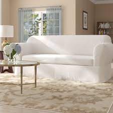 It comes with an exclusively designed 2 inches thick strap to besides, this sofa slipcover helps improve the decoration of a place. Darby Home Co Twill Box Cushion Sofa Slipcover Reviews Wayfair