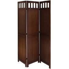 Winsome Wood William 3 Panel Folding Room Divider Walnut Finish Walmart Com Wood Room Divider Folding Room Dividers Room Divider Screen