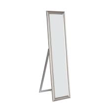 Benjara Oversized Silver Wood Modern Mirror 63 In H X 1 65 In W In 2021 Standing Mirror Wooden Standing Mirror Mirror