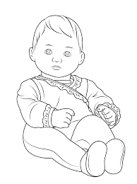 Kleurplaat baby meisje divers 55 inspirerend leuke tekeningen. Baby Baby Doll Baby Coloring Pages For Girls Novocom Top