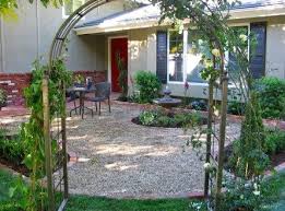 Pin By Sheri White Noblett On Gravel Patios Front Yard Patio Patio Garden Design Front Yard Design