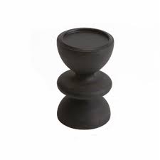 Pillar candle holders are creatively designed for elegance and style, standing tall they can hold both tea lights and small pillar candles. Dip Small Wooden Steel Pillar Candle Holder Black 1 Ct Qfc